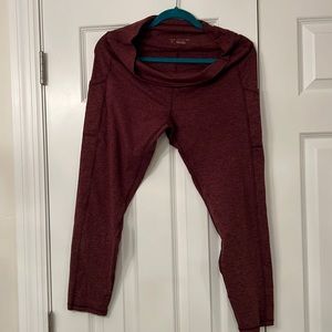 Aerie Heathered Maroon Leggings
